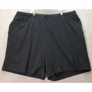KINGSIZE Shorts Mens Big 4XL Black 100% Cotton Pockets Elastic‎ Waist Drawstring